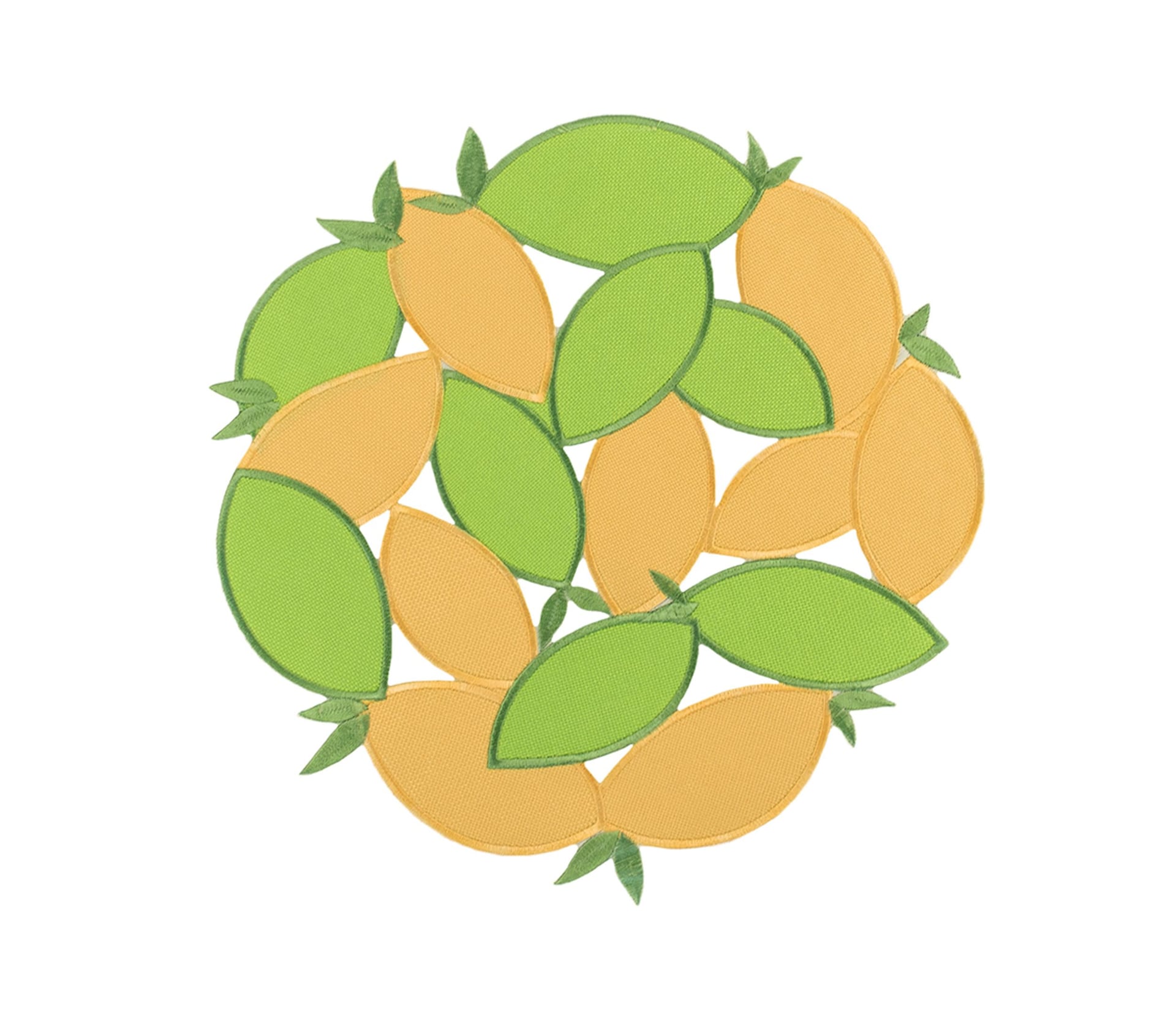 Lemon Lime Cut Work Doily