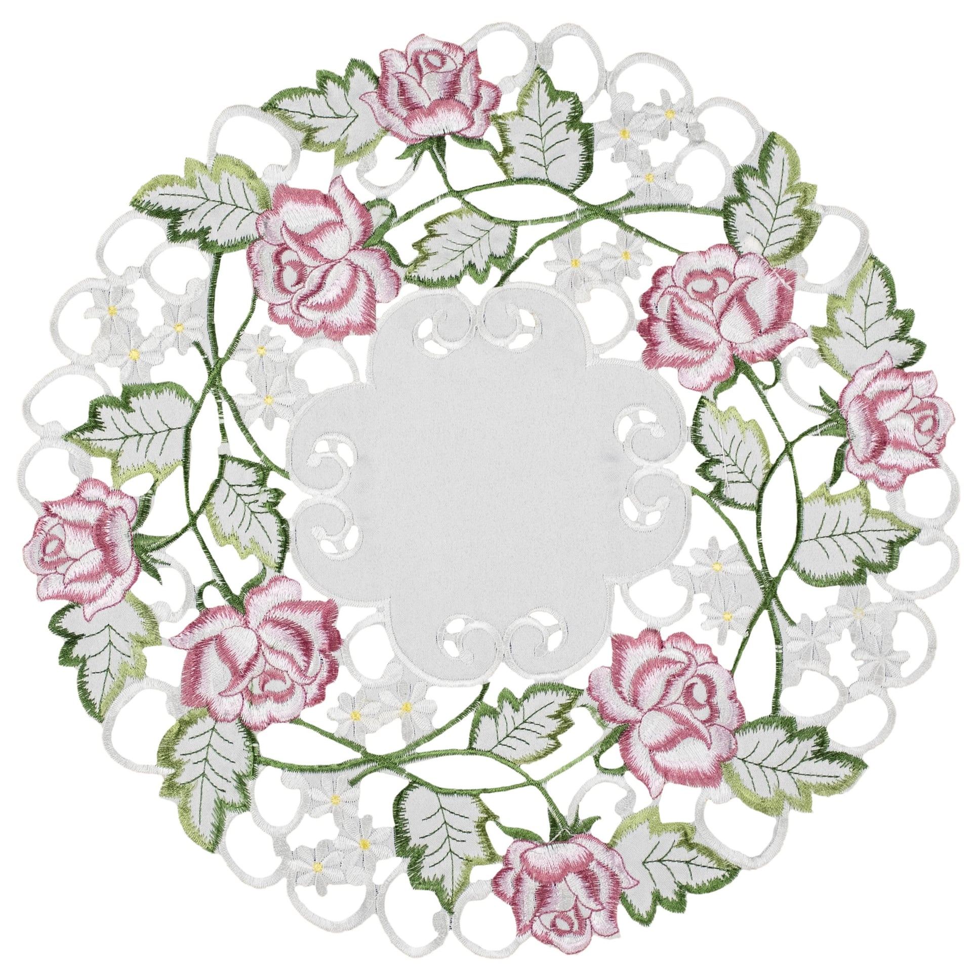 Pink Rose Doily