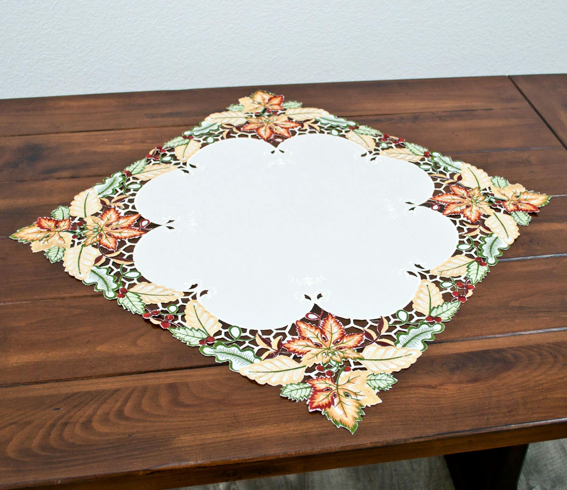 Fall Maple Leaf Square & Round Doilies (24" Square / 24 Round")